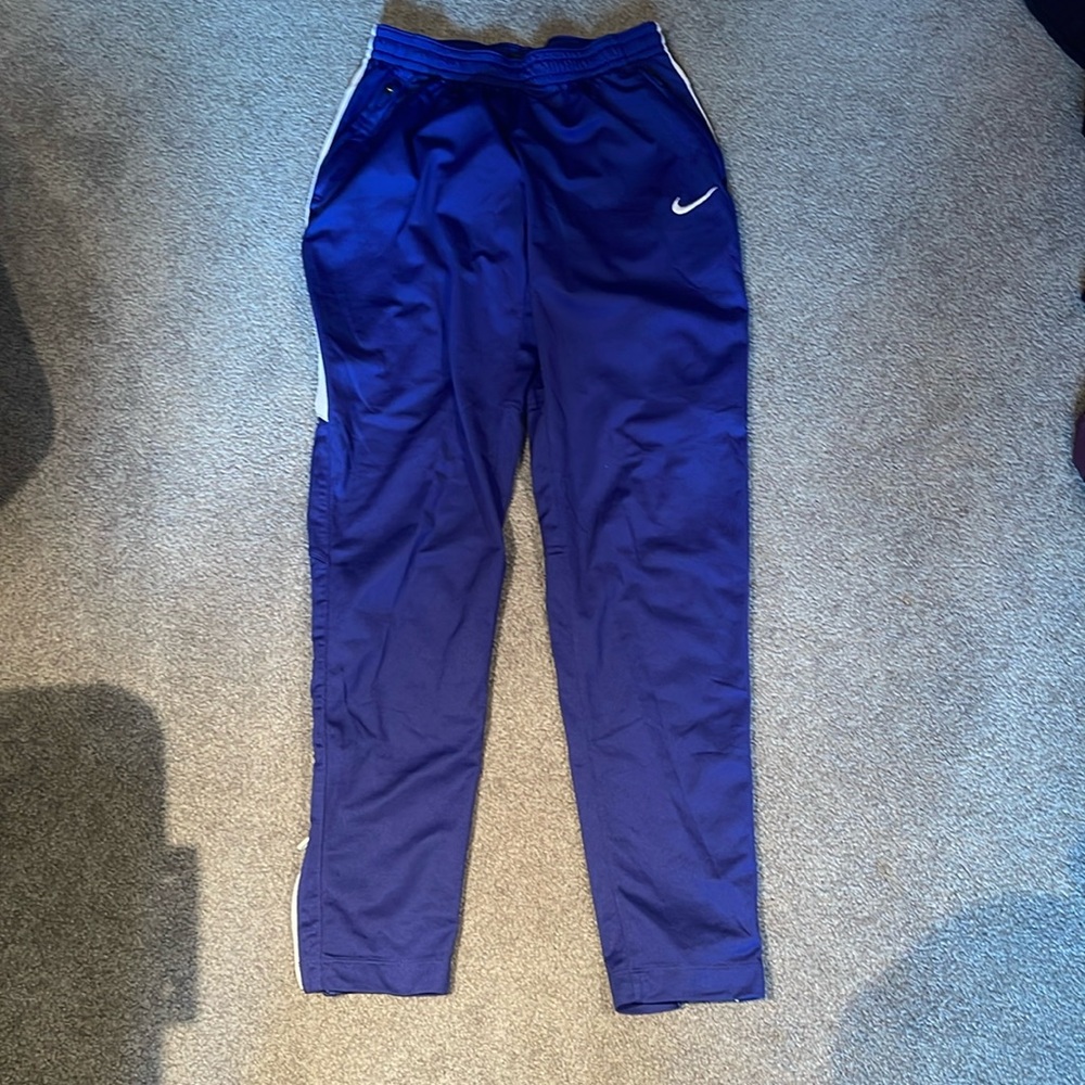 Nike Dri fit track pants in blue M